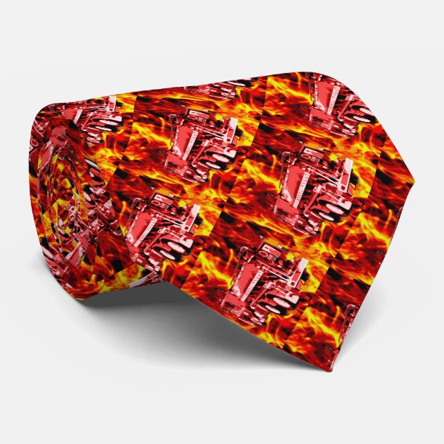 Motor, Ölgemälde mit Feuer, Krawatte (Gerollt)