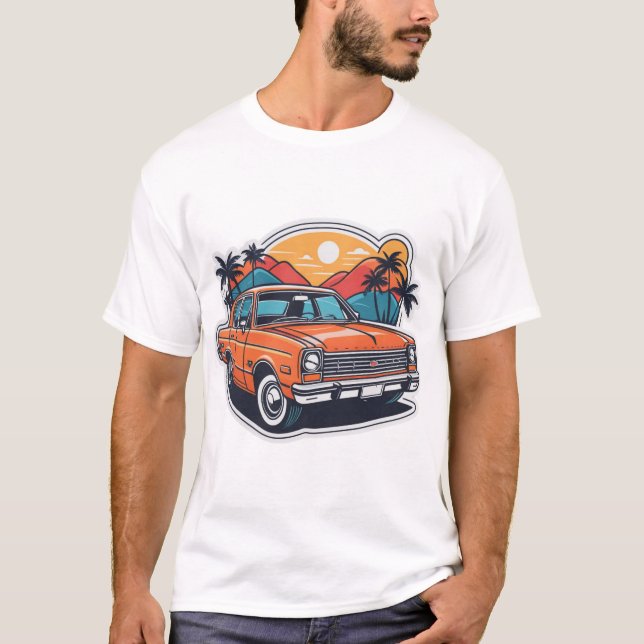 Motor Orange Car T-Shirt (Vorderseite)