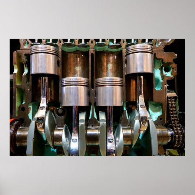 Motor-Pistenposter Poster (Vorne)