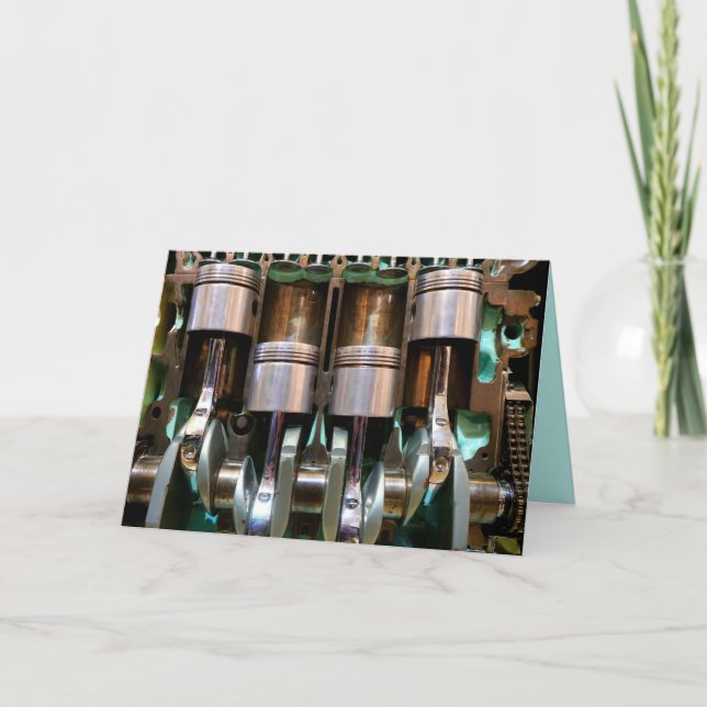 Motor-Pistolen Grußkarte Feiertagskarte (Vorderseite)