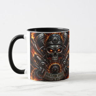 Motor Piston Totenkopf Biker Tasse