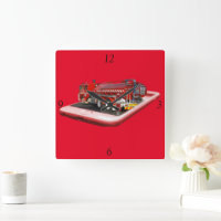 Motor Popout Art, Square Wall Clock