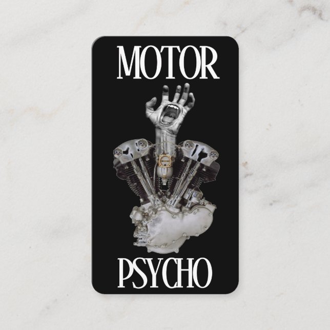 Motor Psycho Business Card Visitenkarte (Vorderseite)