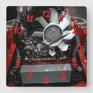Motor Quadratische Wanduhr