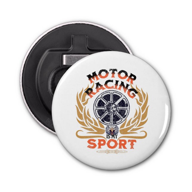 Motor Racing ist mein Sport Flaschenöffner (Vorderseite)