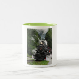 Motor Rails Art Zweifarbige Tasse