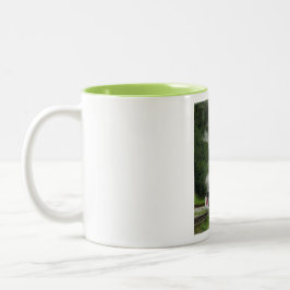 Motor Rails Art Zweifarbige Tasse
