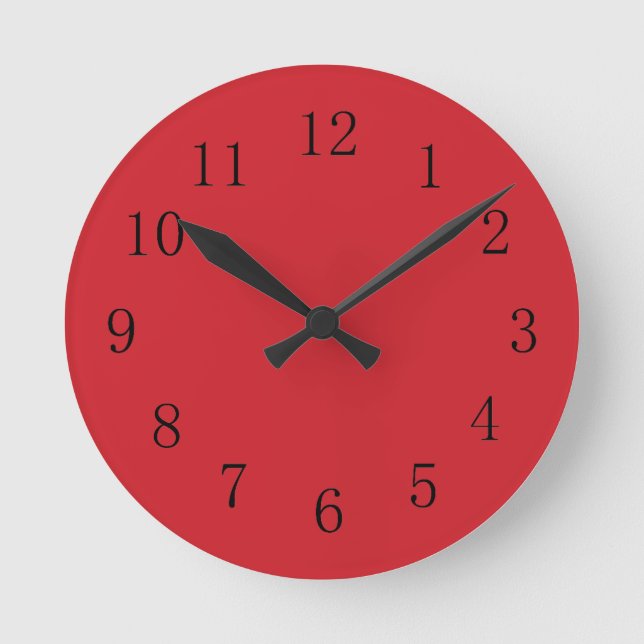 Motor Red Kitchen Wall Clock Runde Wanduhr (Vorderseite)
