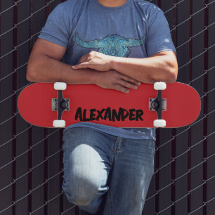 Motor Red Modern Name Klassische Trendy Skateboard