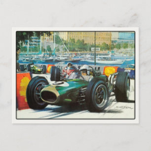 Motor-Rennsport-Postkarte im Vintage-Stil Postkarte
