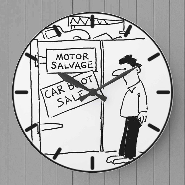 Motor Salvage Scrap Yard Große Wanduhr (Von Creator hochgeladen)