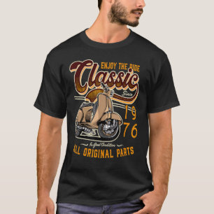 Motor Scooter Classic Moped Rider Geburtstag 1976 T-Shirt