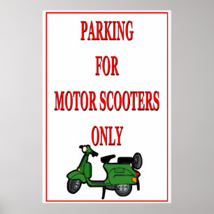 Motor Scooter PArking Poster