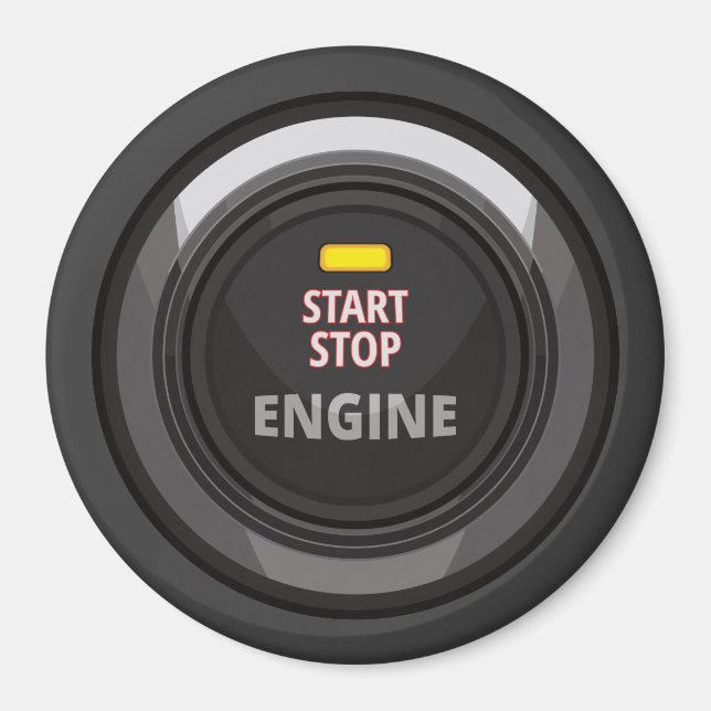 Motor Start Stopp Button für Nerd Geeks Magnet (Vorne)