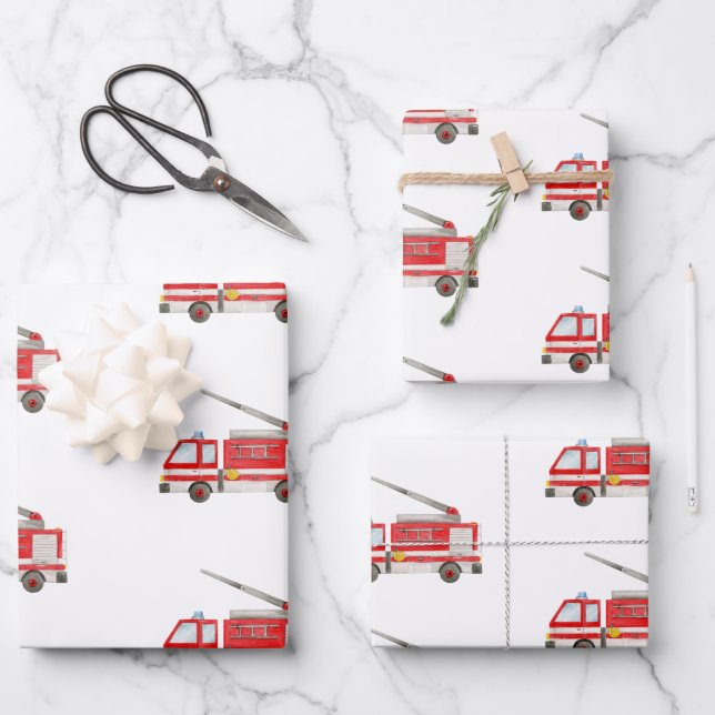 Motor-Wrapping-Papier für LKW Geschenkpapier Set (Vorderseite)