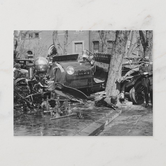 Motor Wreck, 1922 Postkarte (Vorderseite)
