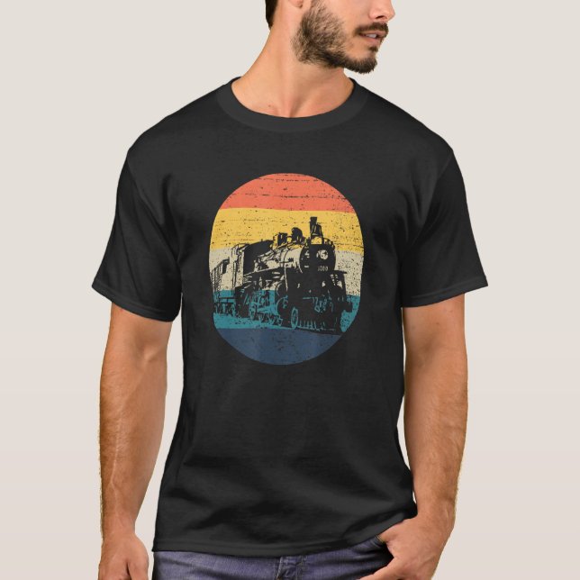 Motor Zugführer Eisenbahn - Vintag T-Shirt (Vorderseite)