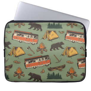 Motor Zuhause Camp Abenteuer Muster Laptopschutzhülle