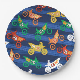 Motorama Dirt Bikes Pappteller