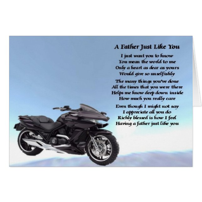 Motorbike Father Poem (Vorderseite (Horizontal))