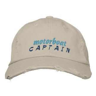 Motorboat Captain Hat Bestickte Baseballkappe