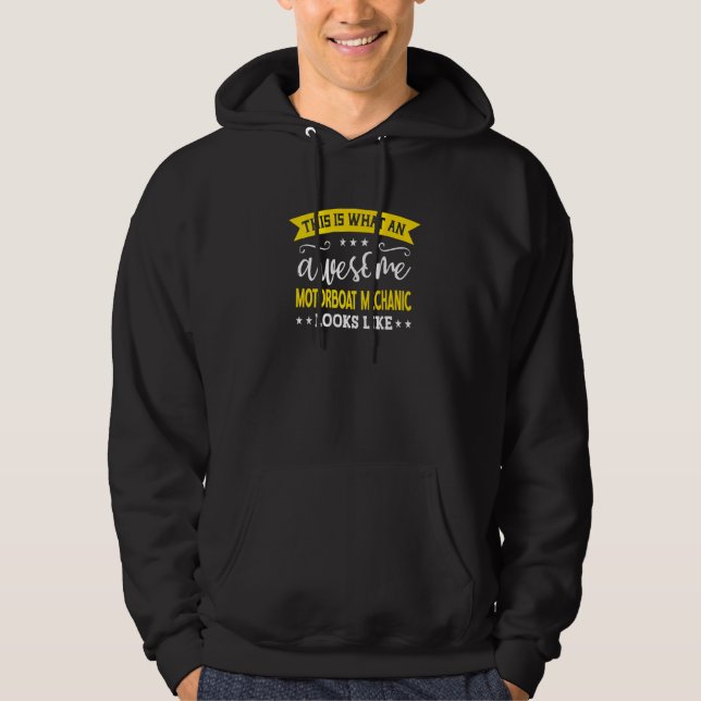 Motorboat Mechanic Job Title Employee Motorboat Me Hoodie (Vorderseite)