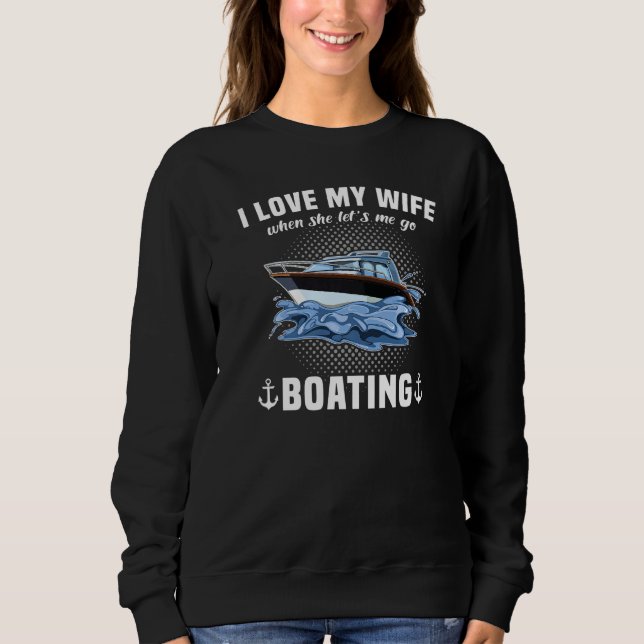 Motorboat sports boat sailing boat driving licence sweatshirt (Vorderseite)