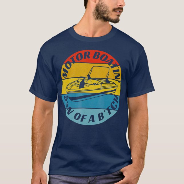 Motorboatenson eines himmlischen Motorbootes T-Shirt (Vorderseite)