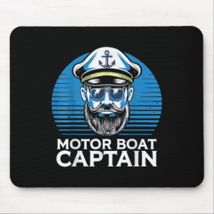 Motorboot Kapitän Cool Nautical Retro Seemann Ozea Mousepad