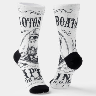 Motorboot Kapitän Funny Pontoon Boot Socken