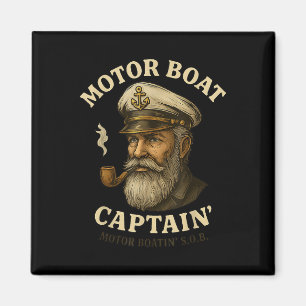 Motorboot Kapitän Lustig Pontoonbootfahren Motor B Magnet