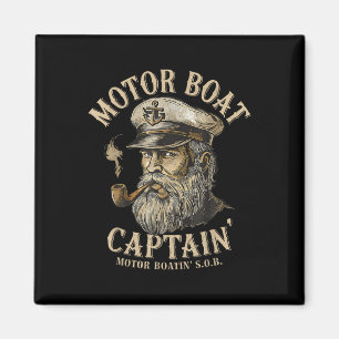 Motorboot Kapitän Lustig Pontoonbootfahren Motorbo Magnet