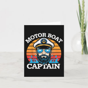 Motorboot Kapitän Retro Nautical Cool Ocean Sailo Karte