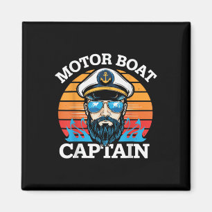 Motorboot Kapitän Retro Nautisch Cool Ozean Segler Magnet
