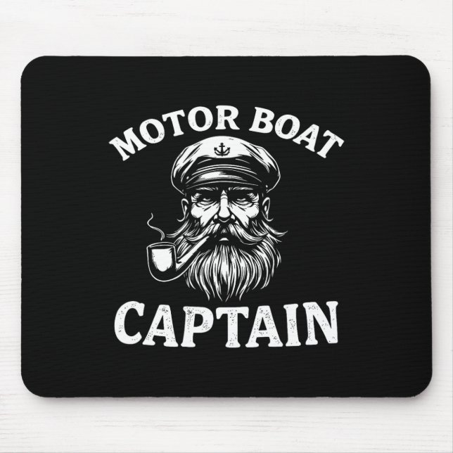 Motorboot Kapitän T-Shirt Sailin Mousepad (Vorne)