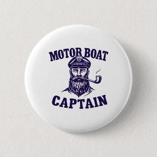 Motorboot-Kapitän Tee Lustiges Boots-Outfit Segeln Button
