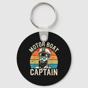 Motorboot Kapitän Vintage Nautical Ozean Abenteuer Schlüsselanhänger