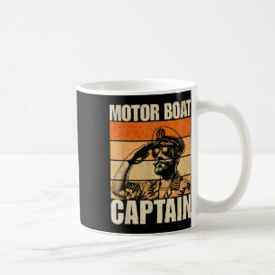 Motorboot Kapitän Vintage Retro Lustig Kaffeetasse