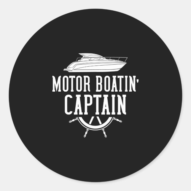 Motorboot-Motorboot-Rennboot-Leistung  Runder Aufkleber (Vorderseite)