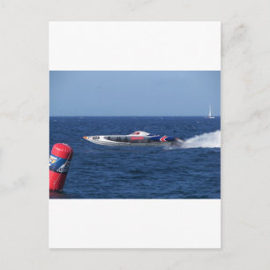 Motorboot Postkarte