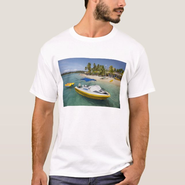 Motorboot und Bananenboot T-Shirt (Vorderseite)
