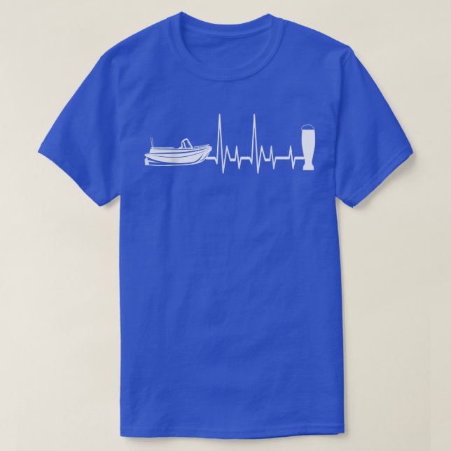 Motorboot und Bier Elektroboot Skifahren T-Shirt (Design vorne)