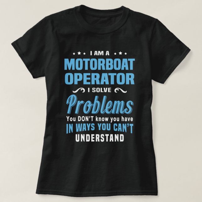 Motorbootbetreiber T-Shirt (Design vorne)