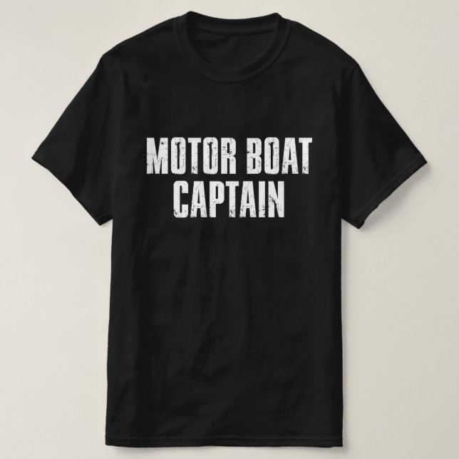 Motorbootkapitän Funny Retro T-Shirt (Design vorne)
