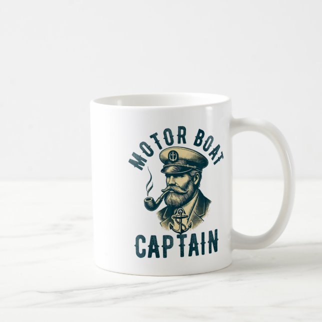 Motorbootkapitän für Bootsbesitzer Kapitän Bootfah Kaffeetasse (Rechts)