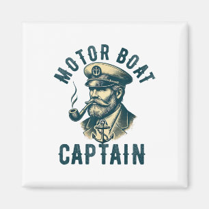 Motorbootkapitän für Bootsbesitzer Kapitän Bootfah Magnet
