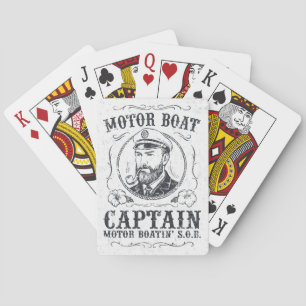 Motorbootkapitän Lustiges Pontonbootfahren Spielkarten