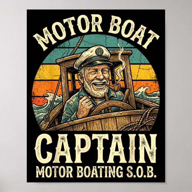 Motorbootkapitän  poster (Vorne)