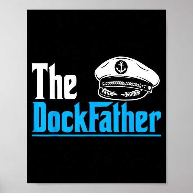 Motorbootkapitän Segelyachten Motorbootfahren Poster (Vorne)