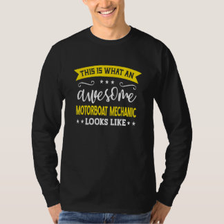 Motorbootmechaniker Jobtitel Mitarbeiter Motorboot T-Shirt